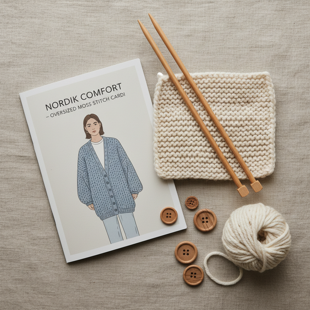 Moss Stitch Cardigan Pattern
