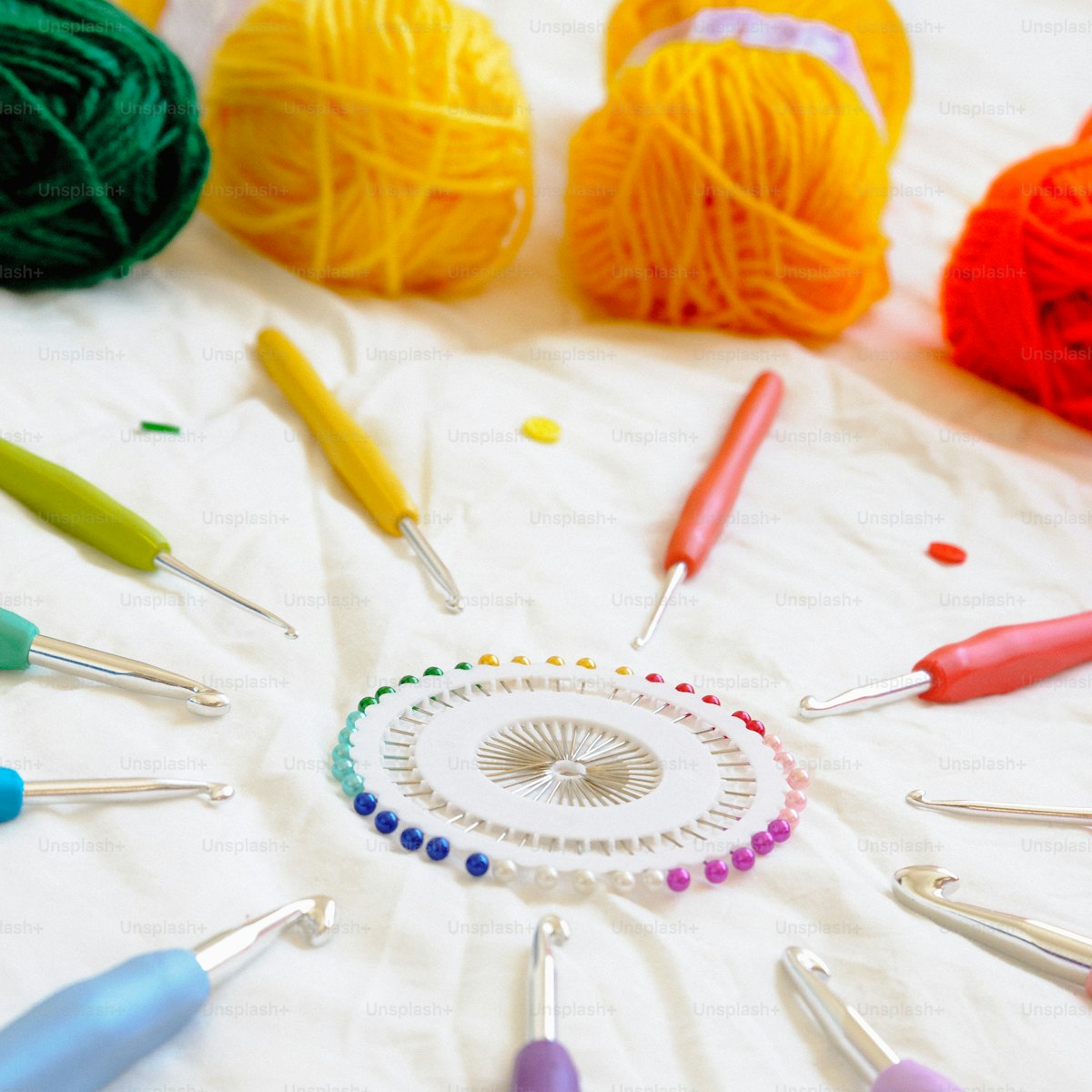 Coloured stitch markers