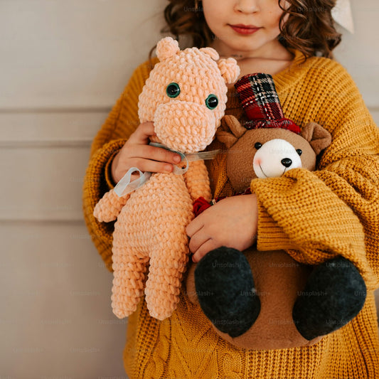Crochet fox amigurumi toy