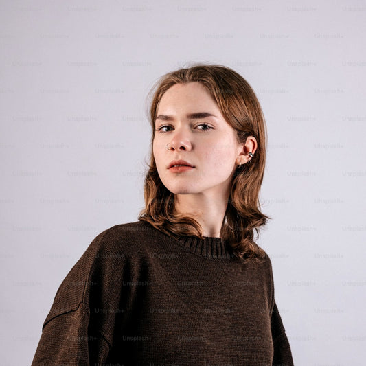 Knitted raglan sweater